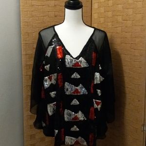 Sequins Party Shawl.